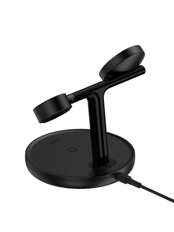 BASEUS ładowarka indukcyjna 3w1 kompatybilna z MagSafe 15W WXTE000101 czarna