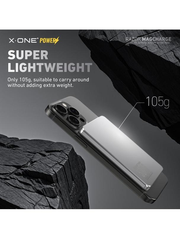 X-ONE Razor Magcharge Ultraslim (7,6mm) power bank kompatybilny z MagSafe 5000mAh