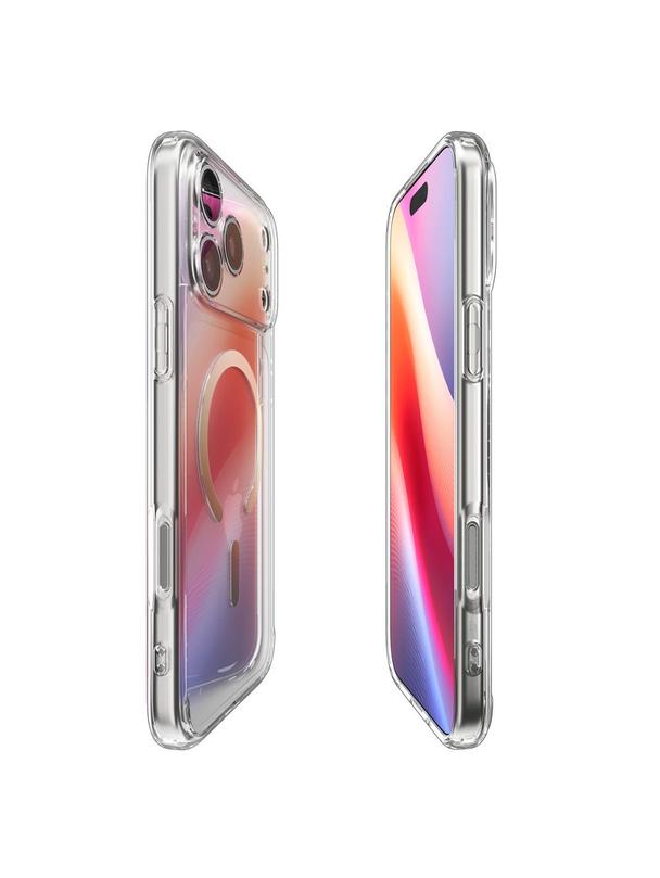 SPIGEN futerał ULTRA HYBRID MAG kompatybilny z MagSafe do IPHONE 17 Pro clear gold