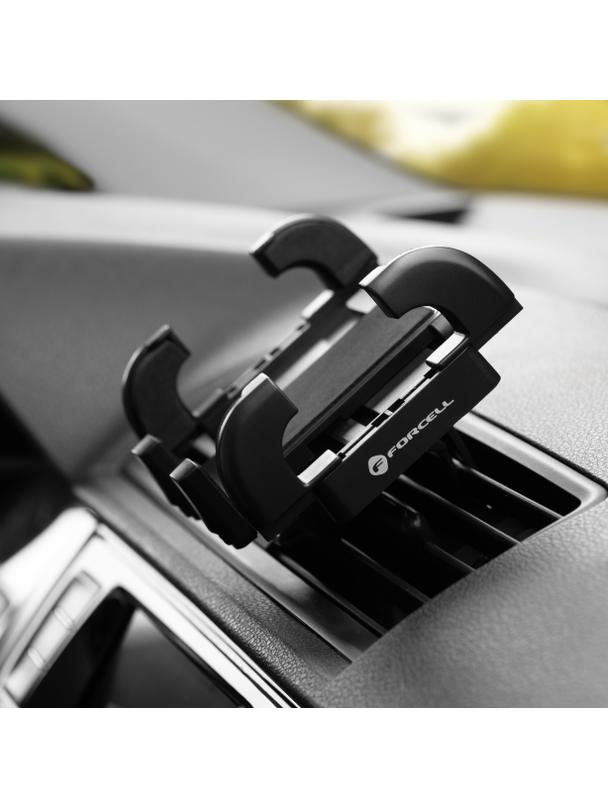 Uchwyt na telefon do samochodu uniwersalny Forcell F-Grip Regular do kratki czarny