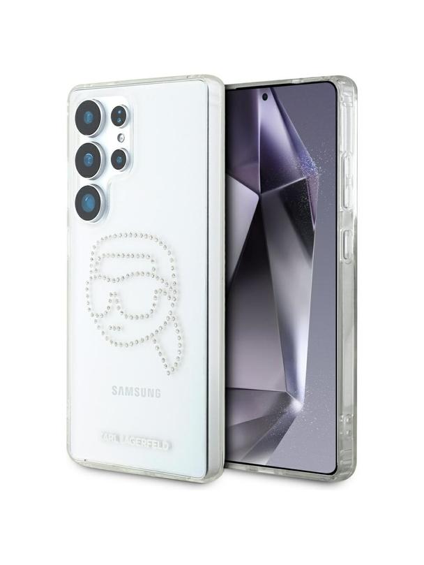 KARL LAGERFELD futerał do SAMSUNG S25 Ultra KLHCS25LHKHDCELT (IML Rhinestones K Head) transparentny