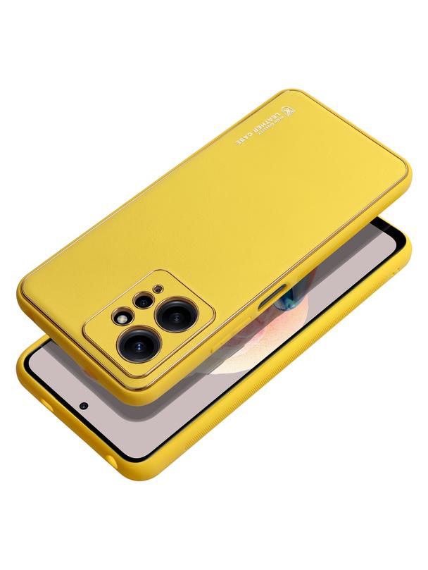 Futerał LEATHER CASE skórzany do XIAOMI Redmi Note 12 4G żółty