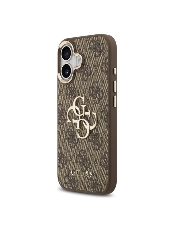 GUESS futerał do IPHONE 17 GUHCP17S4GMGCBR (PU W/ Big 4G Classic Logo) złoto brązowy