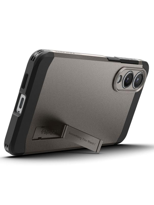 SPIGEN futerał TOUGH ARMOR kompatybilny z MagSafe do SAMSUNG S25 Edge gunmetal