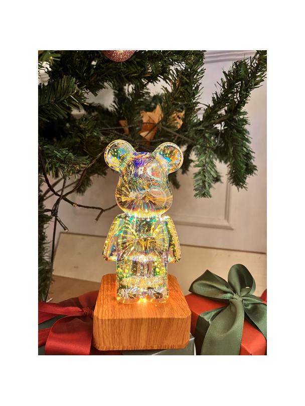 Lampka nocna LED 3D Miś Art Deco stojący L3GFBD