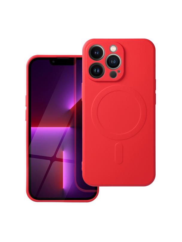 Futerał SILICONE MAG COVER kompatybilny z MagSafe do IPHONE 17 Pro Max czerwony