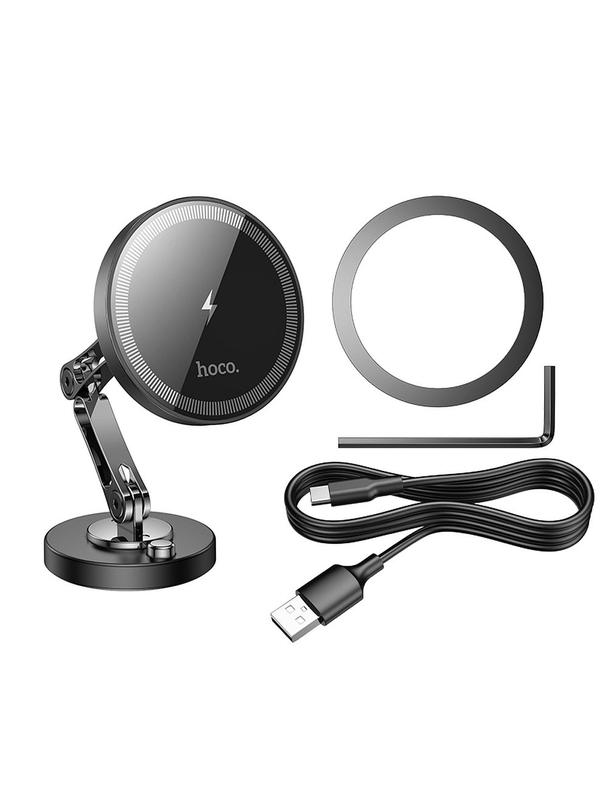 EOL HOCO uchwyt samochodowy indukcyjny do deski kompatybilny z MagSafe 15W HW26 czarny