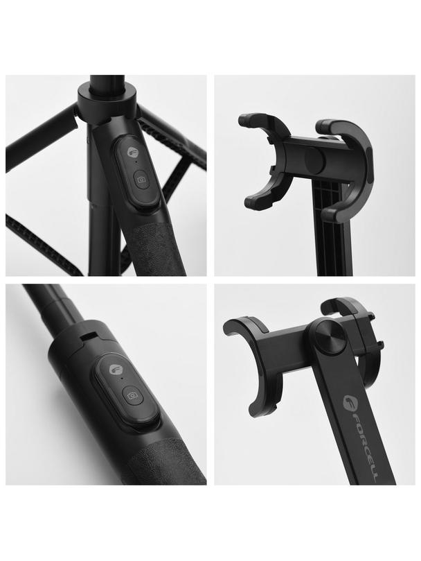 Selfie stick Forcell F-Grip S150XL tripod z pilotem bezprzewodowym czarny 0INT