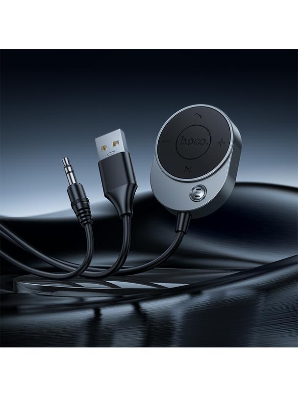 Odbiornik AUX Hoco Bluetooth z kablem Jack 3,5 mm E150 szary