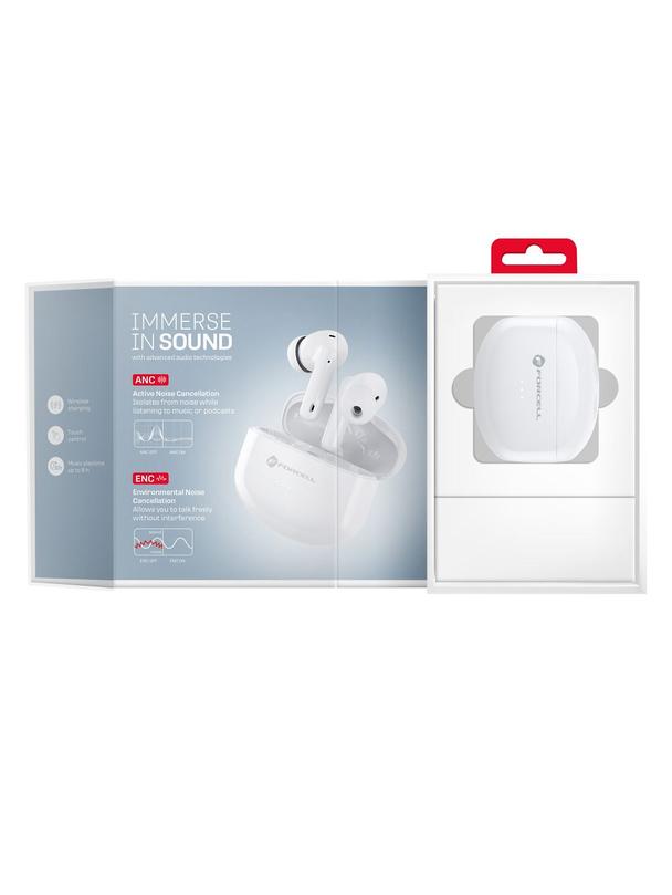 Słuchawki bezprzewodowe douszne Forcell F-Audio TWS Clear Sound białe