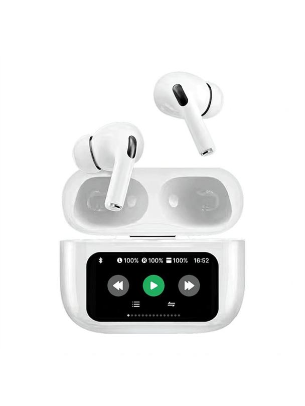 WiWU - Słuchawki bezprzewodowe TWS T22 z funkcją ANC i dotykowym LCD - białe