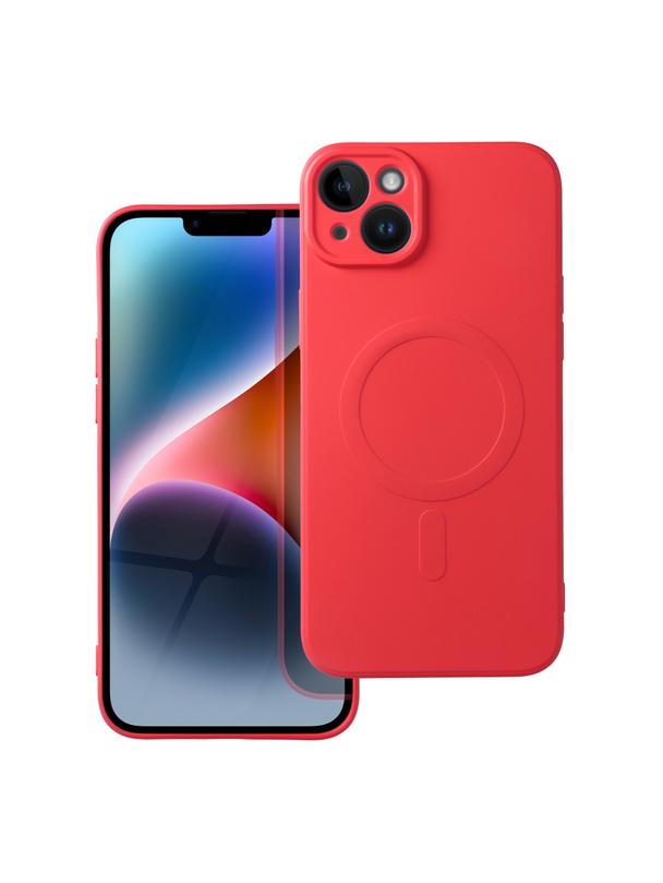Futerał SILICONE MAG COVER kompatybilny z MagSafe do IPHONE 14 Plus czerwony