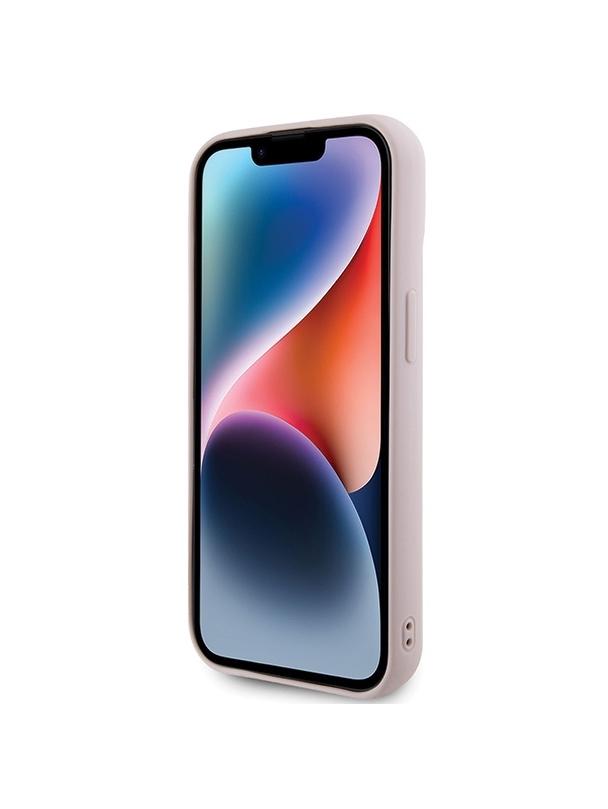 GUESS futerał do IPHONE 13 / 14 / 15 GUHCP15SPSQSQSP (Quilted Metal Logo) różowy