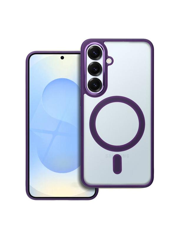 Futerał MATTE MAG COVER kompatybilny z MagSafe do SAMSUNG S25 fioletowy