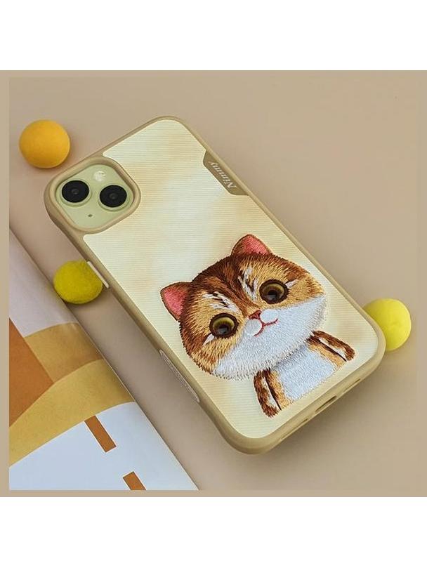 NIMMY futerał BIG EYED PET 2.0 Cat do IPHONE 15 Pro Max khaki