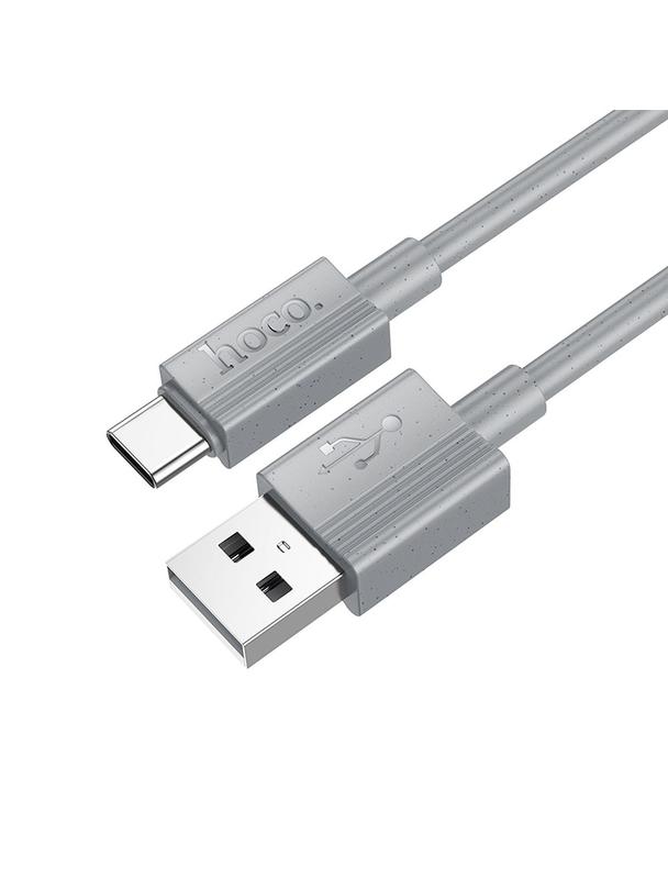 Kabel USB A do USB C Hoco 3A 1 m X107 szary