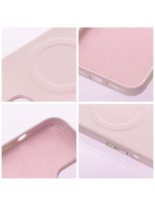 ROAR futerał LEATHER MAG kompatybilny z MagSafe do IPHONE 14 Plus Różowy