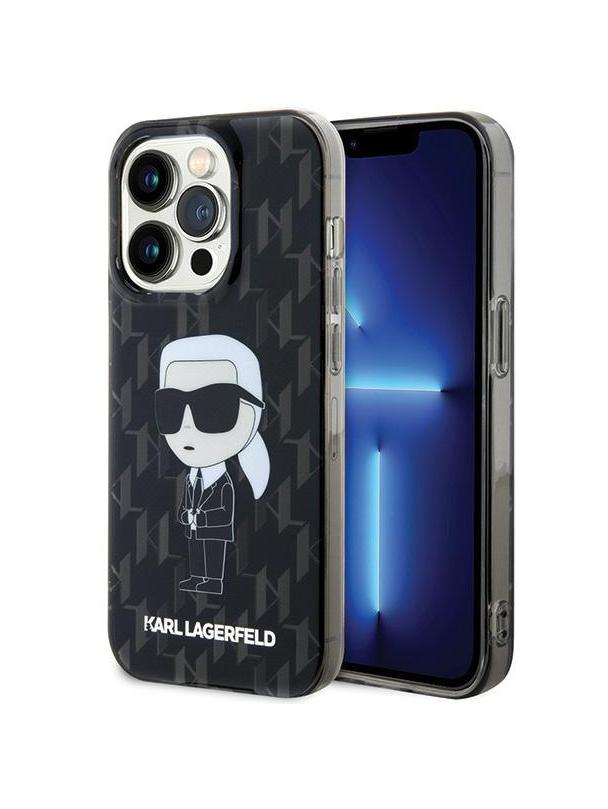 KARL LAGERFELD futerał do IPHONE 15 Pro KLHCP15LHNKMKLK (Ikonik Monogram) czarny