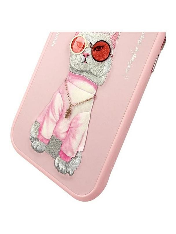 NIMMY futerał GLASSES COOL CAT do IPHONE 15 różowy