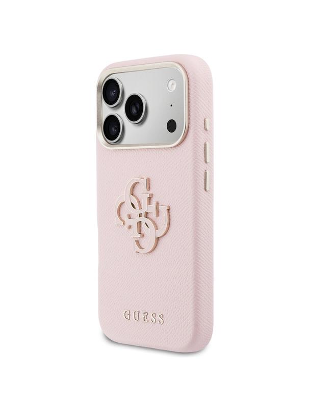 GUESS futerał do IPHONE 17 Pro GUHCP17L5PS4RGGP (PU FW Resin Logo) różowy