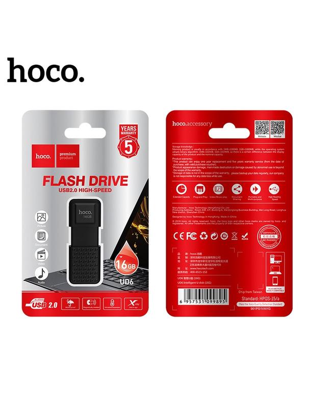 Pendrive 16GB USB 2.0 (USB A) Hoco UD6 czarny