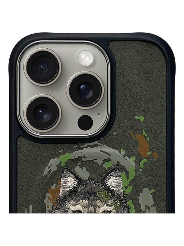 NIMMY futerał WILK kompatybilny z MagSafe do IPHONE 16 Pro ciemno szary