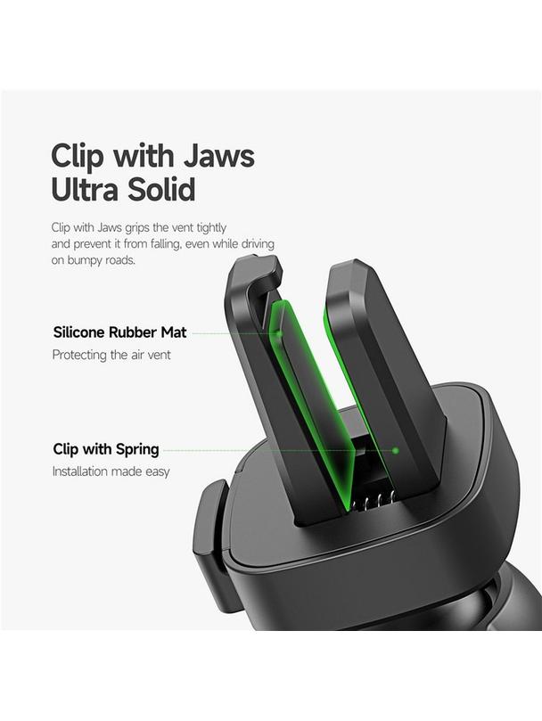 DUZZONA V2 - uchwyt samochodowy indukcyjny do kratki kompatybilny z MagSafe 15W czarny