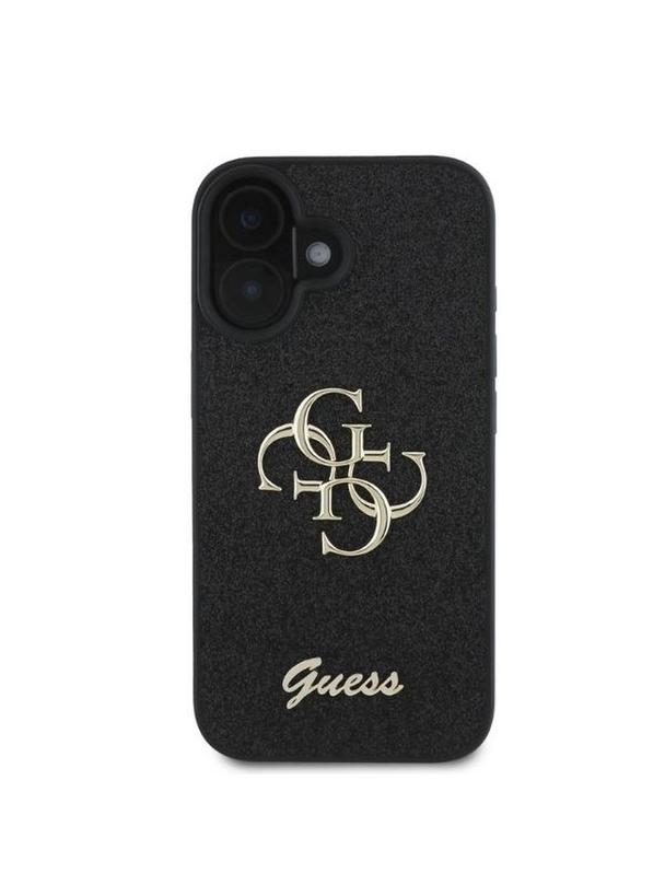 GUESS futerał do IPHONE 16 GUHCP16SHG4SGK (Fixed Glitter Big 4G) czarny