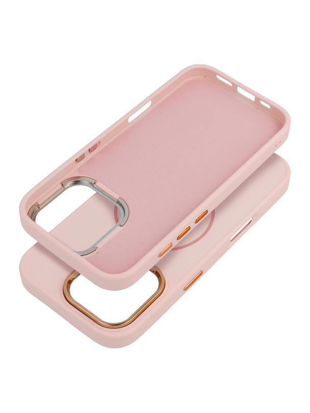 Futerał FRAME MAG COVER kompatybilny z MagSafe do IPHONE 17 PRO pudrowy róż