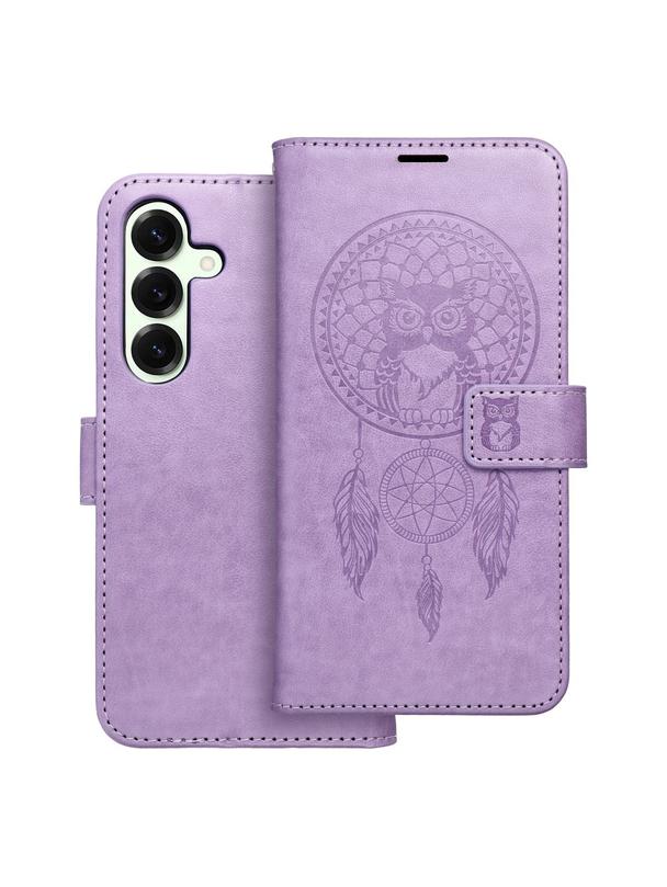 Kabura MEZZO Book do SAMSUNG S25 łapacz snów fioletowy