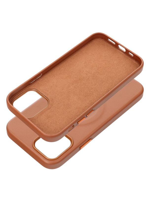ROAR futerał LEATHER MAG kompatybilny z MagSafe do IPHONE 12 Pro Brązowy