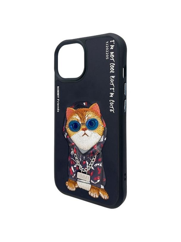 NIMMY futerał GLASSES COOL CAT do IPHONE 15 czarny