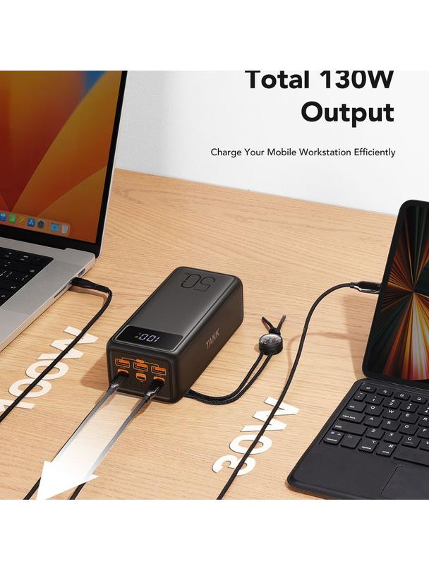 Powerbank Veger Tank Boost (W5001C) PD QC3.0 5A 130W 56000 mAh czarny