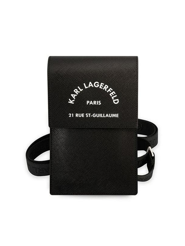 KARL LAGERFELD torebka uniwersalna na telefon KLWBSARSGK (Embossed RSG) czarny