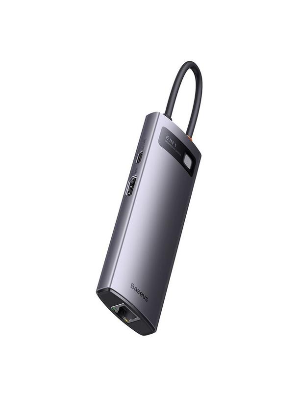 BASEUS adapter HUB 6w1 Typ C WKWG080013/BS-OH100 0,15 m szary