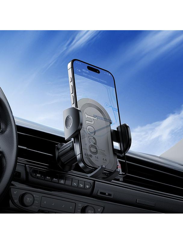 Uchwyt na telefon do samochodu uniwersalny Hoco do kratki H53 czarny