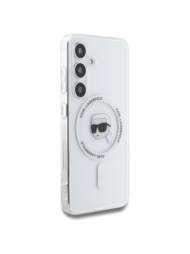 KARL LAGERFELD futerał do SAMSUNG S25 KLHMS25SHLSKIH (Magnetic IML Metal K. Heads) biały