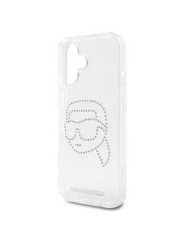 KARL LAGERFELD futerał do IPHONE 16 KLHCP16SHKHDCELT (IML Rhinestones K Head) transparentny