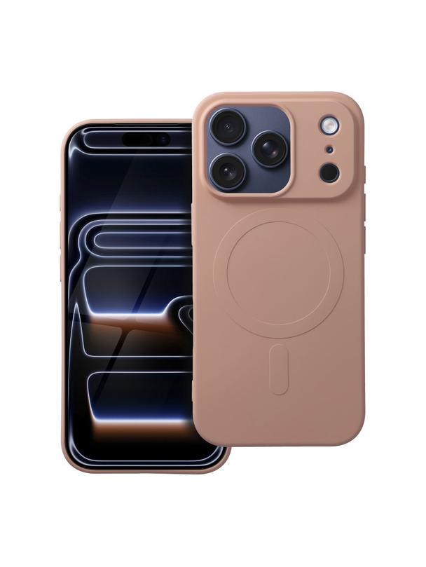 Futerał SILICONE MAG COVER (big hole) kompatybilny z MagSafe do IPHONE 17 Pro różowy