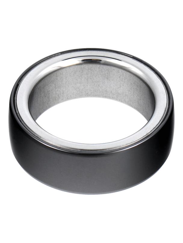 Smart Ring R8- inteligentny pierścień ceramiczny ze stacją ładującą rozmiar 22mm czarny