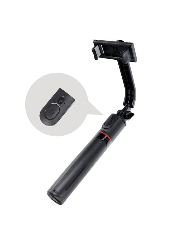 Uchwyt selfie z pilotem bezprzewodowym tripod SSTR-13 czarny