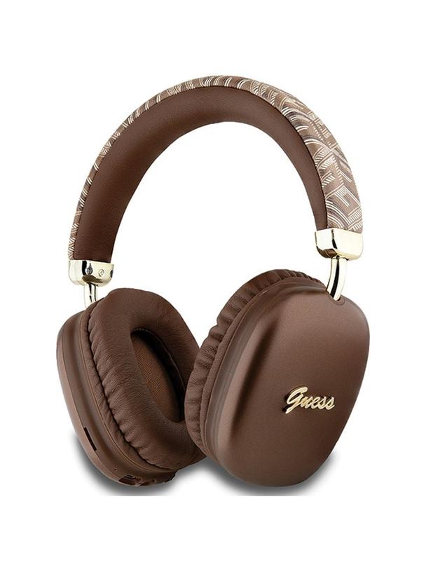 GUESS słuchawki bezprzewodowe bluetooth nauszne GUBHK1GCTCSW (Gcube Metallic Script Logo) brązowe