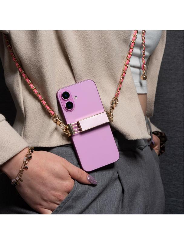 Łańcuch / Smycz z uchwytem GLAMOUR wszystkie modele max 80mm szer. RÓŻOWY