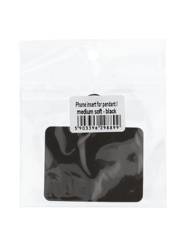 Wkładka plastikowa dla zawieszki do telefonu / średnio miękka - czarny