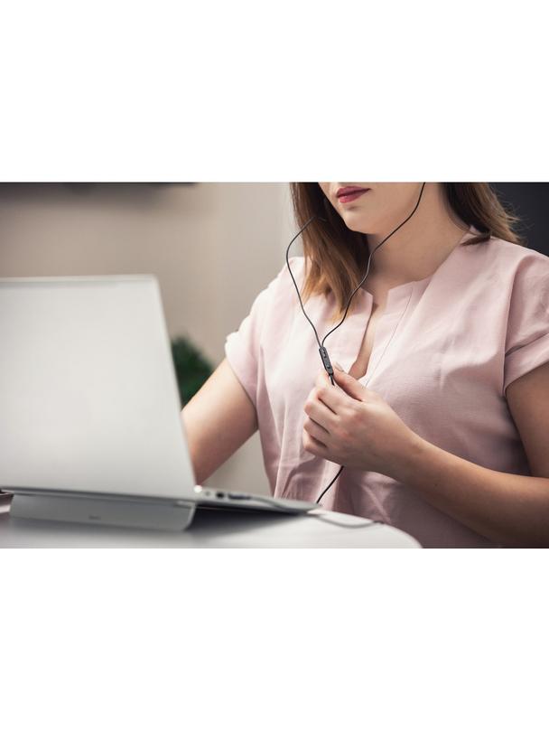 Słuchawki przewodowe douszne Jack 3,5 mm Forcell F-Audio U3 czarne