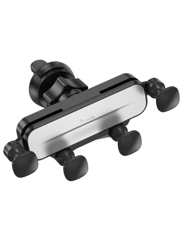 Uchwyt na telefon do samochodu grawitacyjny Hoco do kratki CA102 czarno srebrny