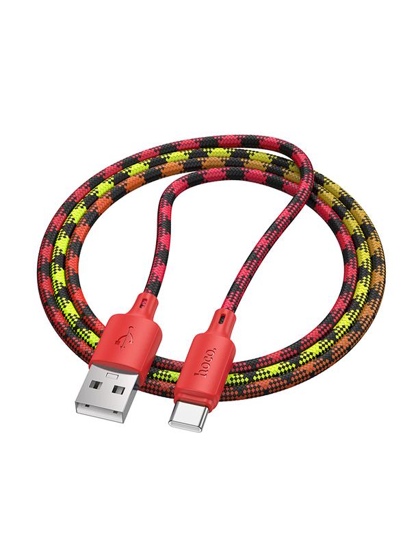 Kabel USB A do USB C Hoco 3A 1 m X116 gradient czerwony