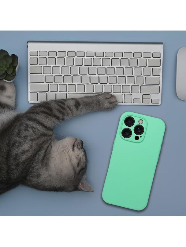 Futerał SILICONE 2mm do IPHONE 16 Pro kompatybilny z MagSafe miętowy