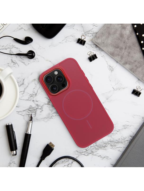 Futerał FRAME MAG COVER kompatybilny z MagSafe do IPHONE 15 magenta