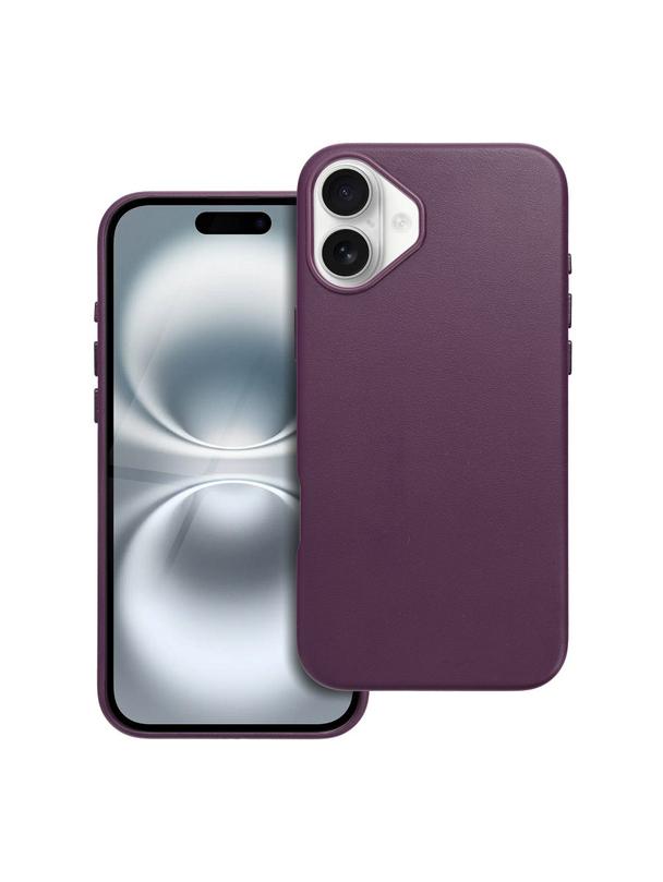 Futerał LEATHER MAG COVER kompatybilny z MagSafe do IPHONE 16 Plus ciemny fioletowy